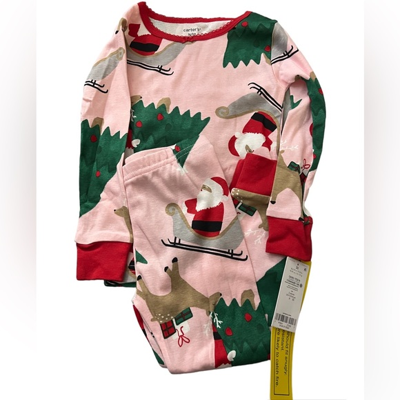 NWT🏷️ Carter’s Christmas Santa Pajama Set, Size 3T - Picture 1 of 3